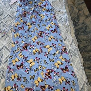 Wild Fable Blue Maxi Dress with Butterfly Print